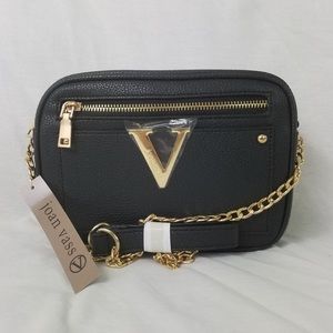 NEW with tags Black Joan Vass Brennan Crossbody Bag Purse